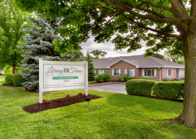 Exterior photo of Library Terrace Assisted Living, a consistent Top 3 senior living communities of Kenosha,  in Kenosha WI 53142